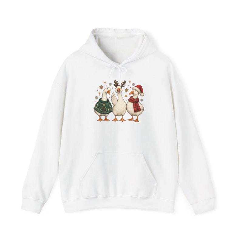 Christmas Goose Shirt, Festive Goose Sweatshirt, Funny Goose Gift, Holiday Bird Tee, Winter Animal Shirt, Ugly Christmas Sweater Style image 12