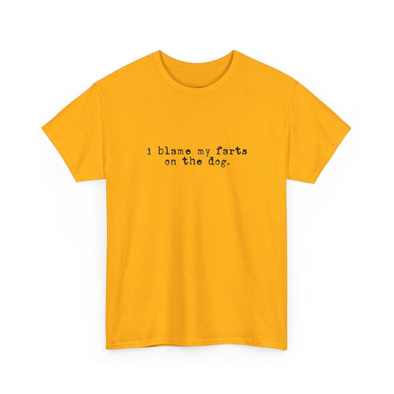 I Blame My Farts On The Dog Meme Shirt and Funny Sarcastic Quote Tee | Witty Adult Humor Gift for Dog Lovers, Gag Gift for Pet Parent image 1