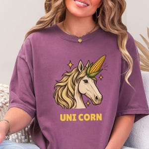 Funny Horse Shirt, Funny Unicorn Shirt, Horse Lover Gift, Funny Farm Shirt, Uni Corn Shirt, Cowgirl Gift image 2