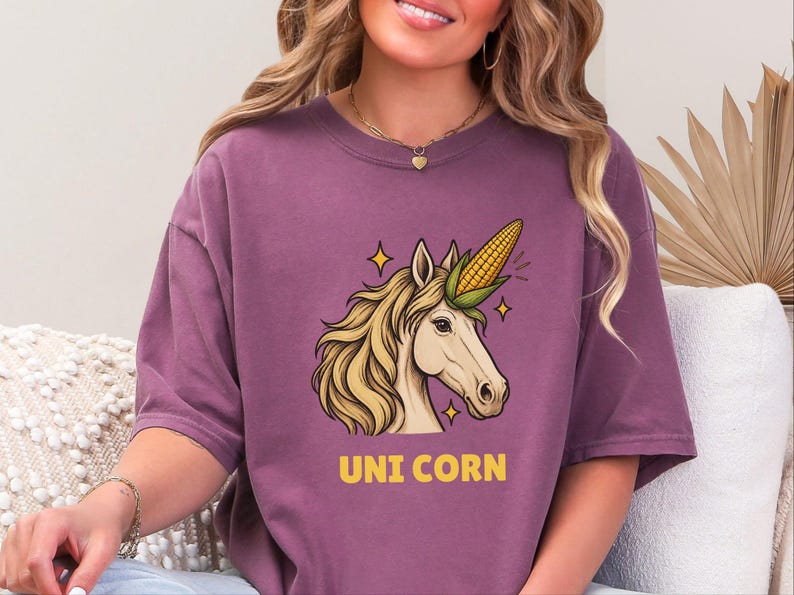 Funny Horse Shirt, Funny Unicorn Shirt, Horse Lover Gift, Funny Farm Shirt, Uni Corn Shirt, Cowgirl Gift image 2