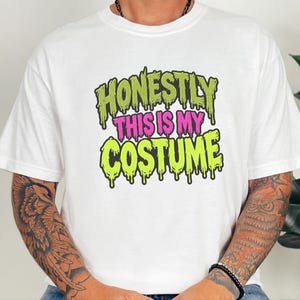 Lazy Costume Shirt, Halloween Movie Tee, Funny Slogan Tee, Sarcastic Halloween Costume Shirt, Lazy Costume Party image 9