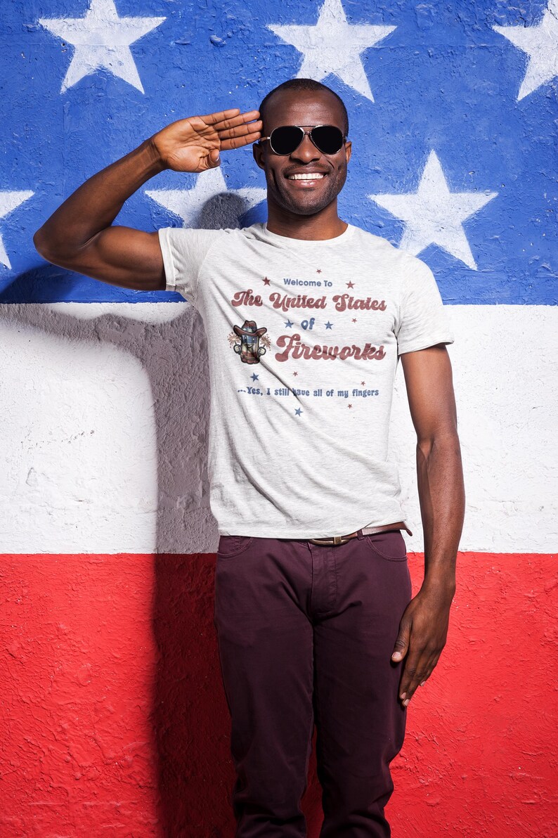 United States of Fireworks 4th of July Shirt - Patriotic American Flag Tee, Red White and Blue Independence Day Celebration Outfit for afbeelding 5