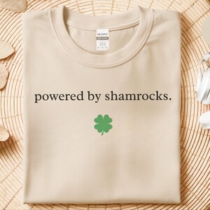 Powered By Shamrocks St Patricks Day Shirt Funny Irish Drinking Tee Sarcastic Womens Holiday Apparel Pub Crawl and Beer Lover Gift image 5