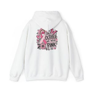In October We Wear Pink Shirt, Breast Cancer Awareness Gift, Pink Ribbon Tee, Survivor Sweatshirt, Cancer Support Top image 12