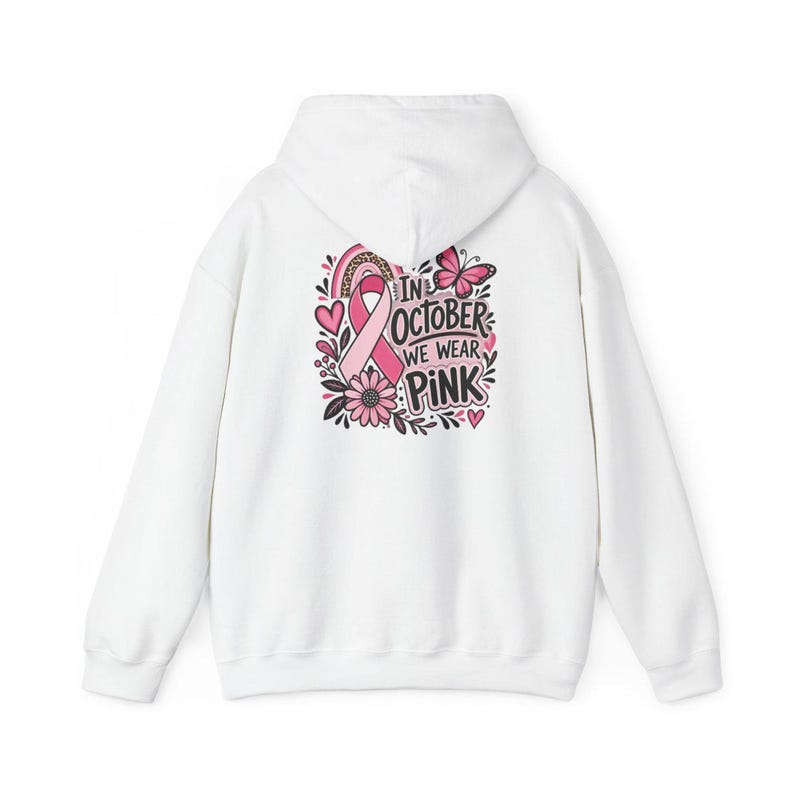 In October We Wear Pink Shirt, Breast Cancer Awareness Gift, Pink Ribbon Tee, Survivor Sweatshirt, Cancer Support Top image 12
