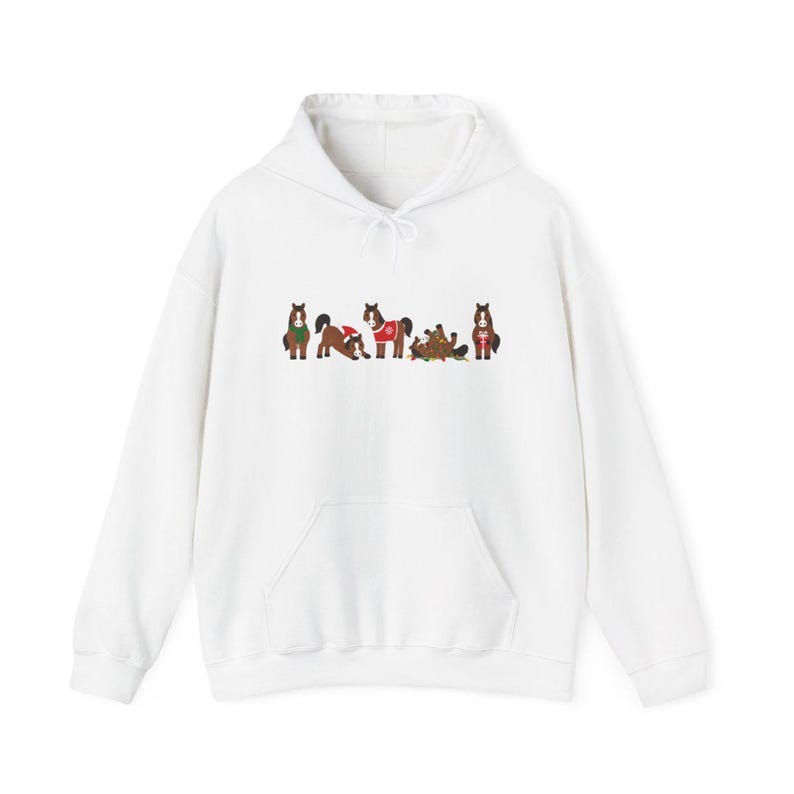 Christmas Horse Shirt, Funny Horse Lover Gift, Equestrian Holiday Sweatshirt, Festive Farm Animal Tee image 12