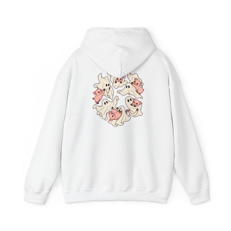 Camiseta de fantasma, regalo para amantes de los cerdos, camiseta de fantasma de Halloween, camiseta de temporada espeluznante, camiseta con estampado de cerdo, camiseta de animales de granja imagen 12