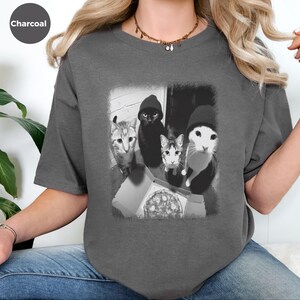 Funny Cat Shirt | Cat Doorbell Pizza Box Tee, Feline Graphic Apparel image 3