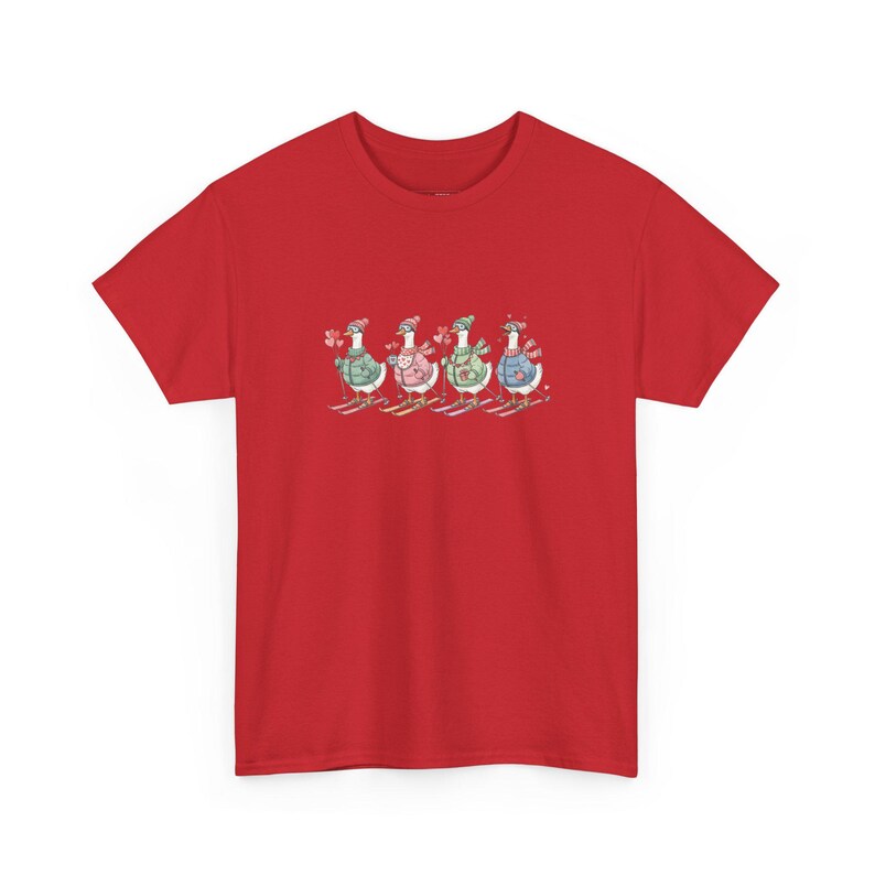 Silly Goose Skiing Valentine Shirt Funny Goose Squad Winter Sport Tee for Couples and Best Friends Hilarious Valentine and #39;s Day Gift image 1