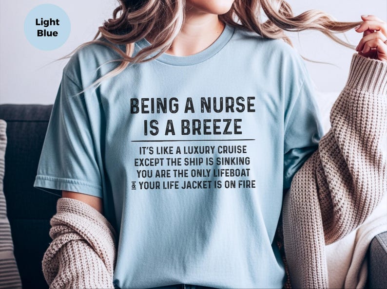 Nurse Meme Shirt, and quot;Being A Nurse Is A Breeze Cruise and quot;, Funny RN Vacation Tee, Woman Cruise Celebration, Healthcare Humor image 4