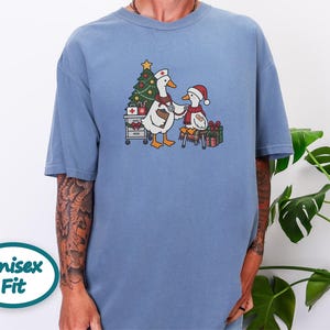 Pediatric Nurse Shirt, Christmas Nurse Gift, Nurse Goose Shirt, Pediatric Nurse Tee, Christmas Goose Shirt, Holiday Healthcare Shirt image 5