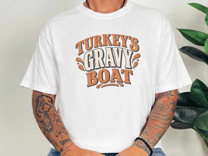 Camiseta para la cena familiar de Acción de Gracias, camiseta con salsera de pavo, regalo para amantes de la comida, ropa divertida para el Día de Acción de Gracias, camiseta retro para el festín navideño. imagen 10