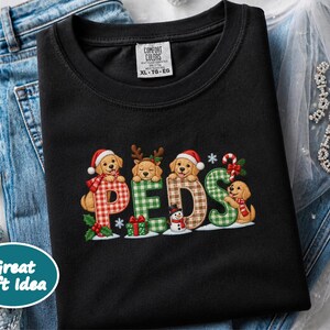 Christmas Peds Nurse Shirt, Golden Retriever Christmas Gift, Pediatric Nurse Sweatshirt, Peds Nurse Holiday Tee image 9