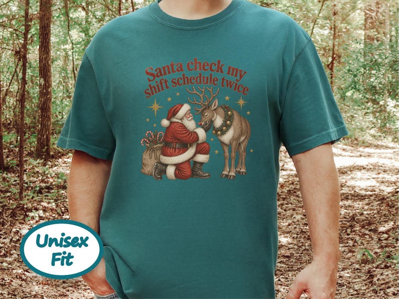 Night Shift Nurse Christmas Shirt, Vintage Santa Holiday Shirt, Night Shift Worker Gift, Christmas Nurse Tee, Retro Santa Claus Sweatshirt image 9