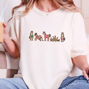Christmas Horse Shirt, Funny Horse Lover Gift, Equestrian Holiday Sweatshirt, Festive Farm Animal Tee image 4