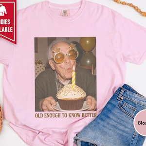 Grumpy Old Man Shirt, Old Enough To Know Better Shirt, Funny Dad Birthday Tee, Grandpa Milestone Gift, Vintage 60th Birthday Shirt For Him immagine 5