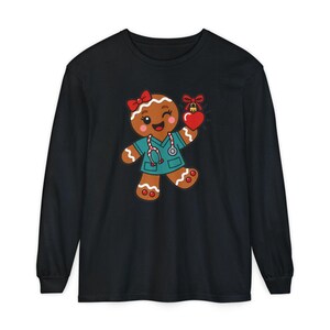 Christmas Nurse Shirt, Gingerbread Nurse Gift, Festive Nurse Sweatshirt, Holiday Medical Tee zdjęcie 13