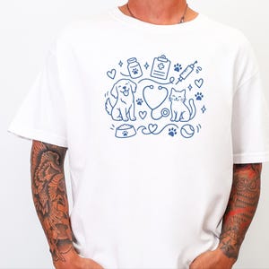 T-Shirt für Tierarzthelfer/innen, Geschenkidee für Tierärzte/innen, T-Shirt für Tiermedizinstudenten/innen, T-Shirt für Tierärzte/innen Bild 9