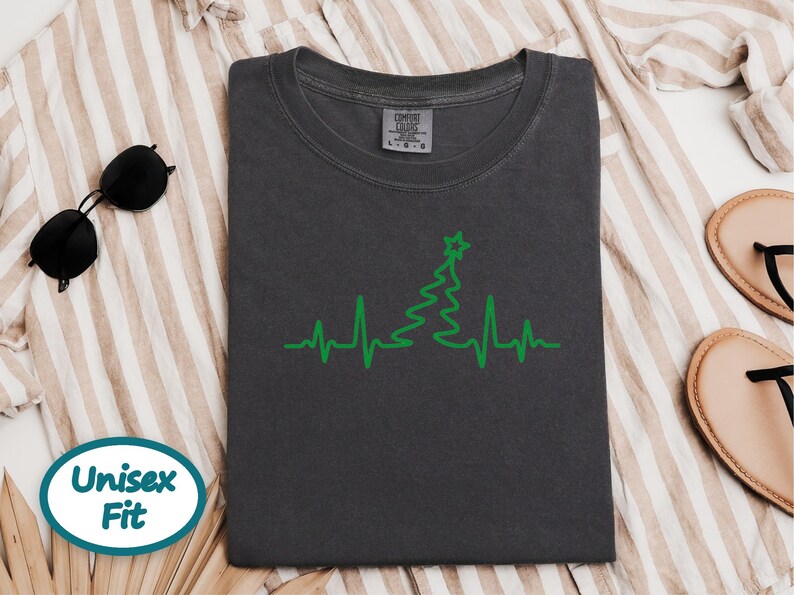 Grandpa Christmas Shirt, Cardiac Nurse Gift, Christmas Tree Heartbeat Tee, Cardiology Holiday Present, Grandpa Christmas Gift image 7