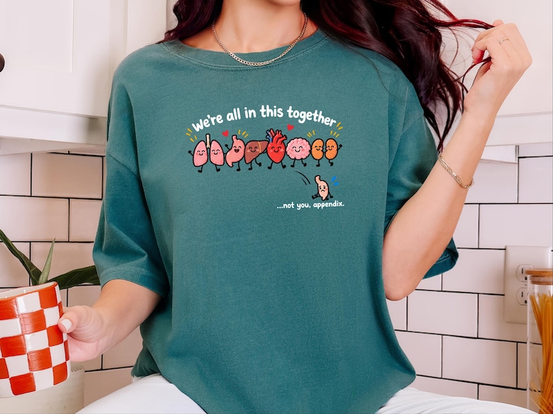 Anatomy Shirt, Funny Medical Gift, Surgery Recovery Gift, Science Joke, Nursing Student Gift, Cute Organs Not You Appendix image 1
