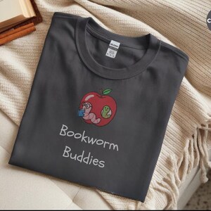 Bookworm Buddies Digital Print | Funny Reading Squad and Book Lover Gift | Aesthetic Bookish Design Looks Like Embroidery PNG SVG Art afbeelding 7