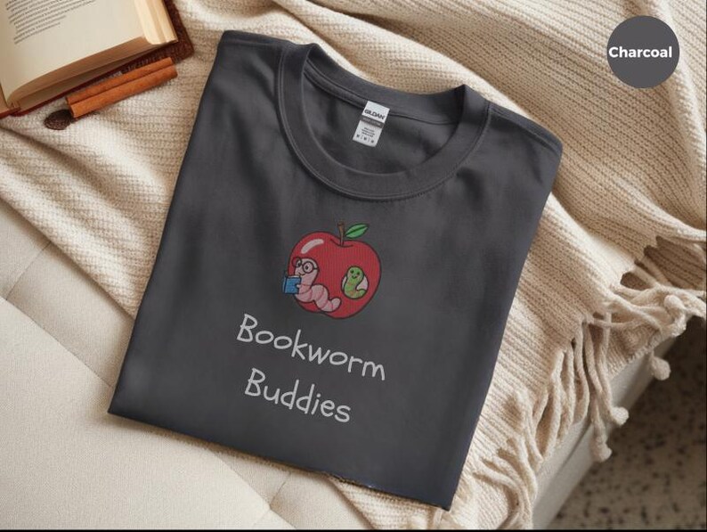 Bookworm Buddies Digital Print | Funny Reading Squad and Book Lover Gift | Aesthetic Bookish Design Looks Like Embroidery PNG SVG Art afbeelding 7