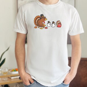 感謝祭の七面鳥シャツ、面白いゲーマーギフト、レトロビデオゲームTシャツ、感謝祭シャツ、七面鳥の日ギフト、レトロゲームファン 画像 8
