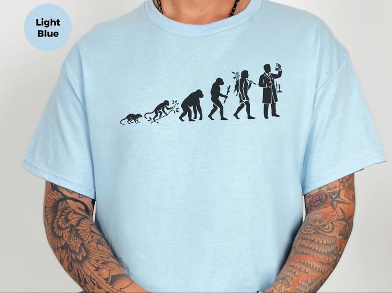 Funny Chemistry Tee, Evolution Of A Scientist Shirt, Lab Life Scientist Student Teacher, Biology Physics Med Lab Unisex Tee, Lab Life Shirt image 1