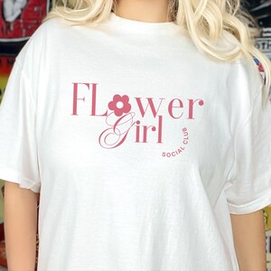 Comfort Colors Flower Girl Shirt, Flower Girl Social Club Tee, Kids Wedding Rehearsal Top, Petal Patrol Toddler Outfit, Flower Girl Tshirt image 11