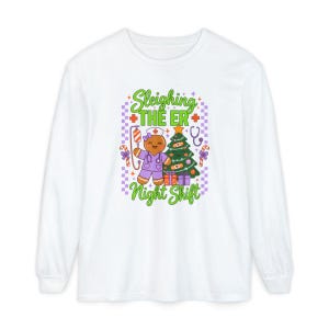 Er Nurse Christmas Shirt, Gingerbread Nurse Gift, Emergency Room Tee, Sleighing The Er Night Shift, Christmas Scrub Top, Nurse Holiday Gift image 14