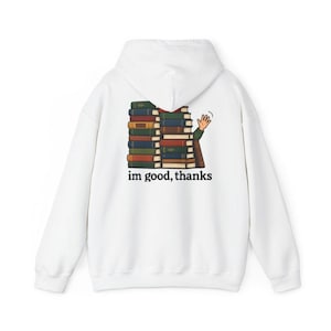 Introvert Shirt, Book Lover Gift, Funny Reading Shirt, Bookworm Gift Tee, Im Good Thanks, Cozy Reader Top, Library Lover Tee image 12