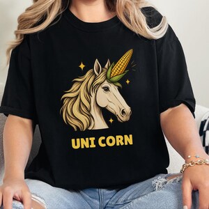 Funny Horse Shirt, Funny Unicorn Shirt, Horse Lover Gift, Funny Farm Shirt, Uni Corn Shirt, Cowgirl Gift image 3
