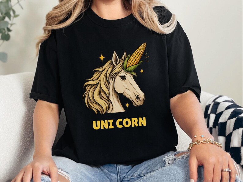 Funny Horse Shirt, Funny Unicorn Shirt, Horse Lover Gift, Funny Farm Shirt, Uni Corn Shirt, Cowgirl Gift image 3
