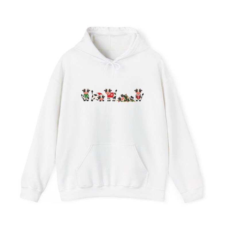 Christmas Cow Shirt, Festive Farm Animal Gift, Holiday Cow Lover Tee, Funny Christmas Farm Shirt image 12