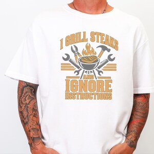 Funny Grill Shirt, Grill Master Tee, Mechanic Shirt, Dad Grill Gift, BBQ Lover Shirt, Grilling Shirt, Tool Shirt, Funny BBQ Tee bild 1