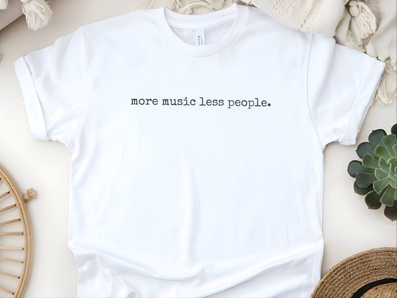 Introvert T Shirt More Music Less People, Anti Social Club Funny Musician Gift, Rock Music Concert Lover Homebody Tee, Its Too Peopley image 3