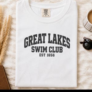 Great Lakes Shirt, Great Lakes Gift, Swim Team Shirt, Varsity Shirt, Great Lakes Swim Club image 4