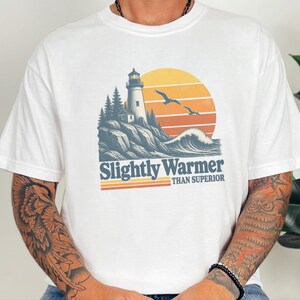 Lake Superior Shirt, Funny Lake Superior Gift, Lighthouse Tee, Retro Lake Vacation Shirt, Great Lakes Souvenir afbeelding 7