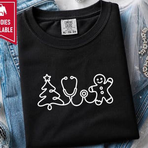 Holiday Nurse Shirt, Christmas Healthcare Shirt, Gingerbread Nurse Tee, Christmas Medical Shirt, Nurse Christmas Gift image 8