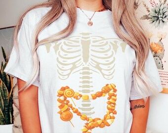 Comfort Colors GI Nurse Shirt, Funny Gastroenterologist Halloween Sweatshirt, Endoscopy Technologist Crewneck, Spooky Anatomical Healthcare