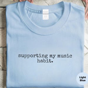 Concert Lover Shirt, Supporting My Music Habit Funny Musician Tee, Sarcastic Concert Fan Apparel, In My Concert Era, Retro Band Style image 2