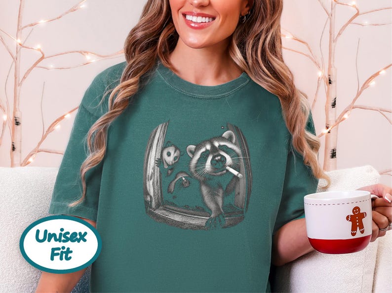 Trash Panda Tee, Raccoon Opossum Skunk Shirt, Feral Animal Top, Possum Lover Gift, Funny Meme Shirt image 4