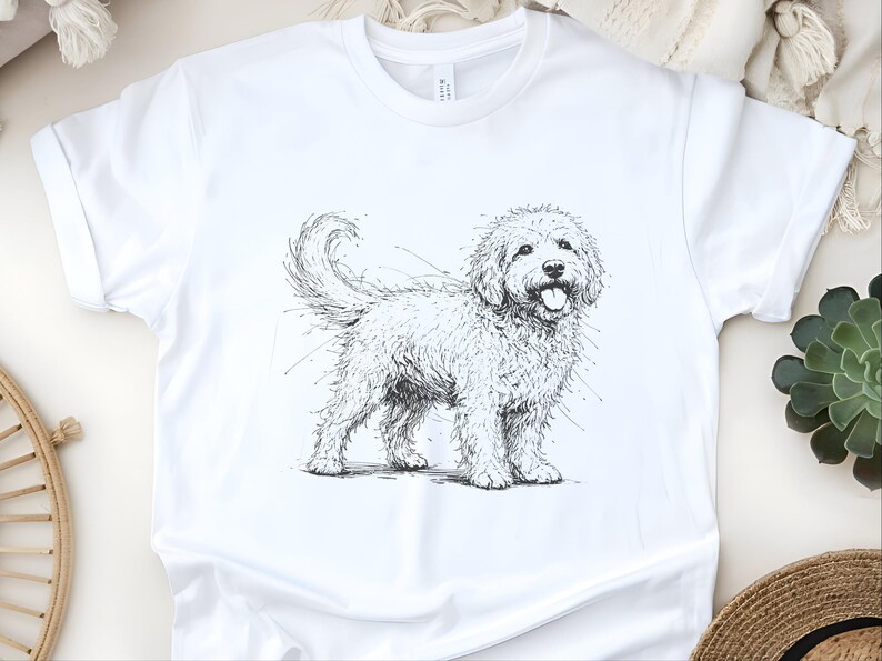 Maglietta con disegno di Goldendoodle, Mamma e papà di Goldendoodle, Abbigliamento per amanti degli animali immagine 4
