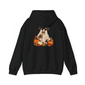 Camiseta de vaca fantasma, camiseta de café de Halloween, camiseta de café de otoño, sudadera con taza de café fantasma, conjunto de otoño con especias de calabaza. imagen 11
