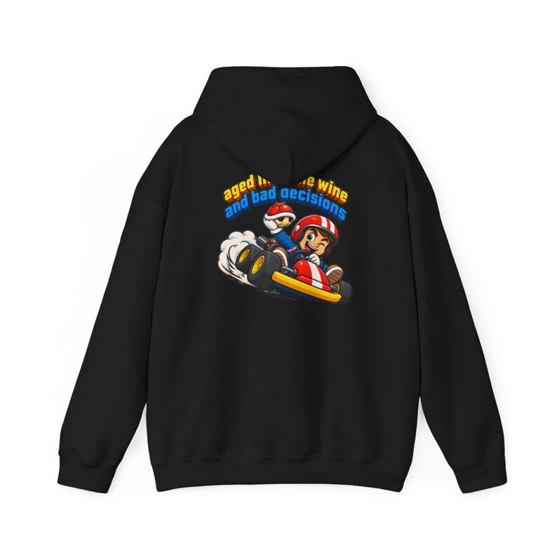 Kart racing-tröja, racerbilsoutfit, retro gaming-tröja, åldrad som fint vin och dåliga beslut, videospelspresent bild 11