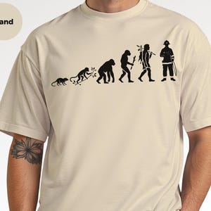 Firefighter Graduate T-Shirt, Evolution Of A Firefighter Design, Thin Red Line First Responder Hero, Fireman Dad Apparel, Firefighter Life image 5