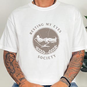Comfort Colors Resting My Eyes Society T-Shirt, Funny Napping Tee for Men, Vintage Dad Humor Shirt, Sarcastic Sleep Lover Tee, Resting Eyes image 9