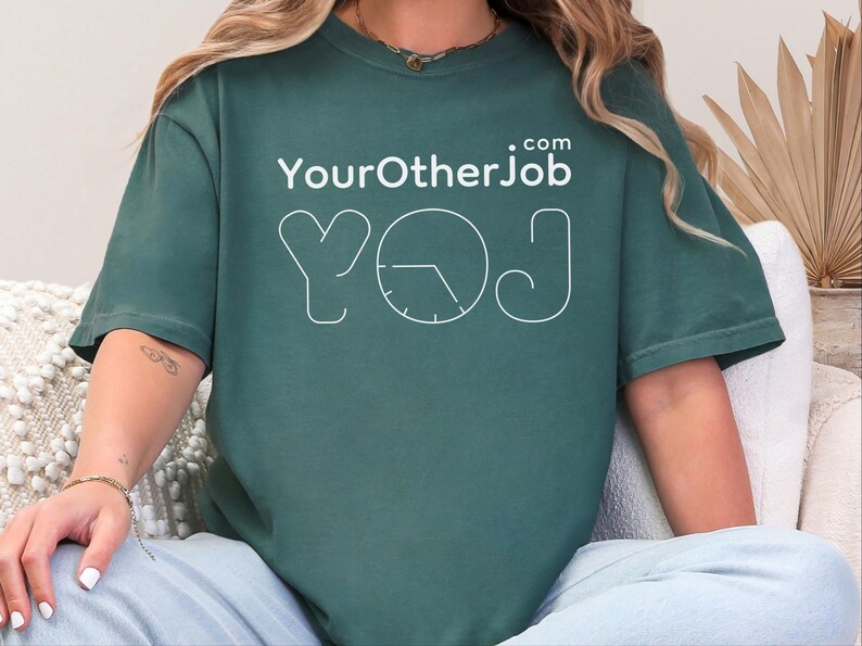 Comfort Colors Entrepreneur Graphic Designer Shirt, YourOtherJob.com Side Hustle Tshirt, Microbusiness Solopreneur Freelancer Content image 1
