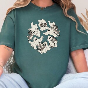 Funny Goat Shirt, Goat Mom Gift, Cute Ghost Shirt, Halloween Goat Lover Tee, Farm Animal Fall Shirt image 5