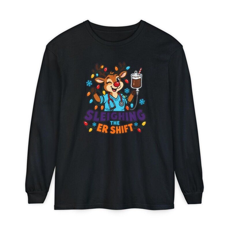 Er Christmas Shirt, Sleighing The Er Shift Nurse Top, Emergency Room Gift, Christmas Nurse Sweatshirt, Medical Staff Tee, Holiday Rn Gift image 13